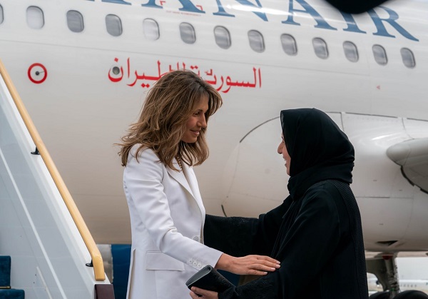 Mme Asma al-Assad a été accueillie par l'épouse du président emirati Cheikha Fatima bint Mubarak